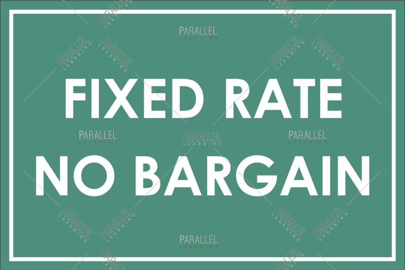 Fix Rate Sticker Fixed Rate No Bargain signage | Fixed Rate No Bargain poster & sticker