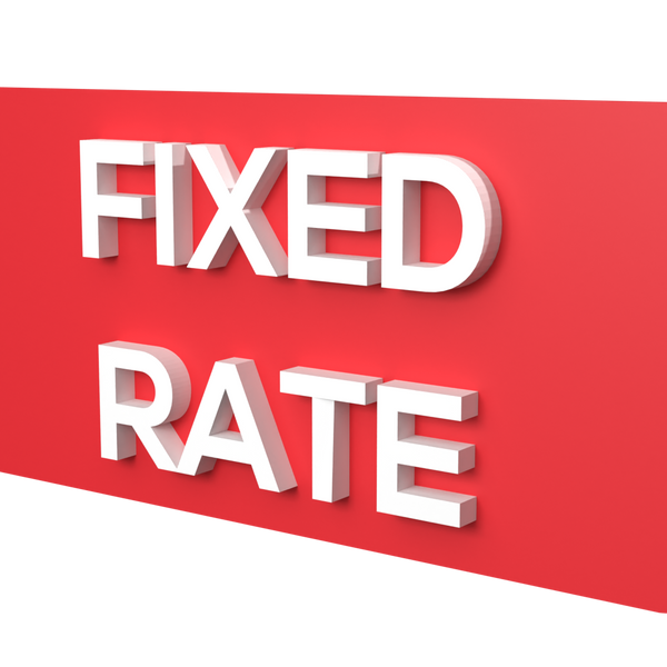 Fix Rate Sticker Fixed Rate Sign SIGN EVER™ Fixed Rate No Bargaining Combo Pack Sign