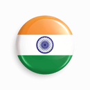 Indian Flag Badge | Round pin-back badge - Parallel Learning