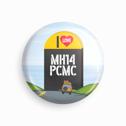 I love PCMC | Round pin badge | Size - 58mm - Parallel Learning