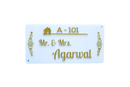 Golden Acrylic Name Plate | Size 10 X 5 inch & 12 X 6 inch_Style_002