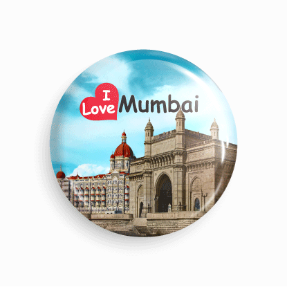 I love Mumbai | Round pin badge | Size - 58mm - Parallel Learning