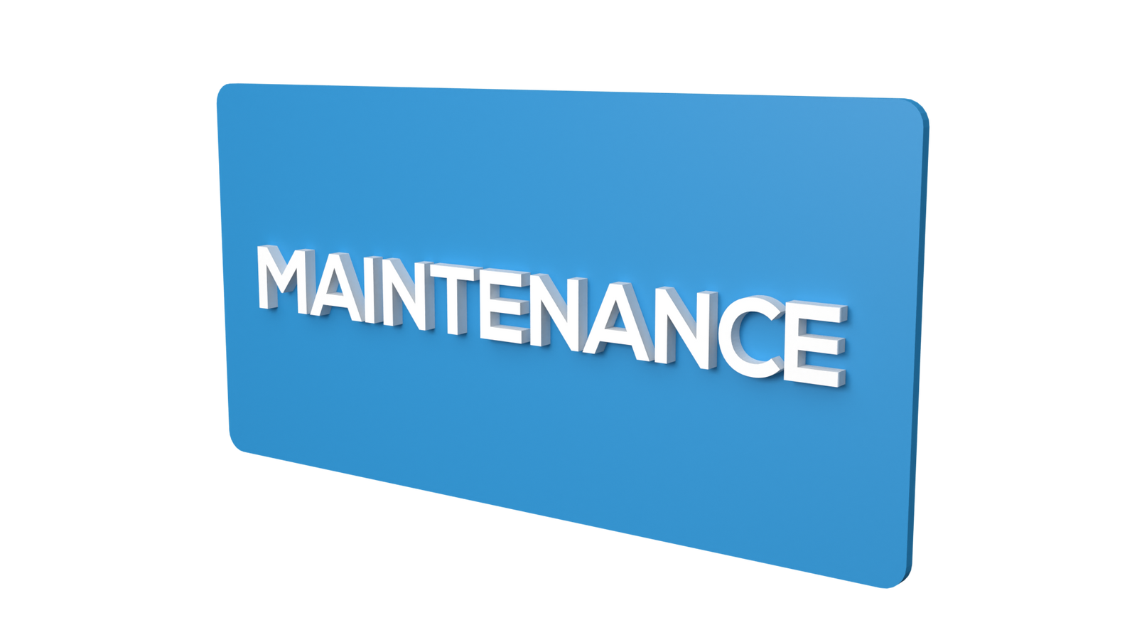 Maintenance signage