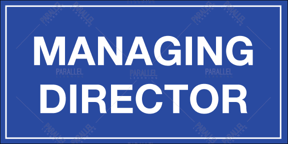 Managing Director signage | Managing Director sticker & posters