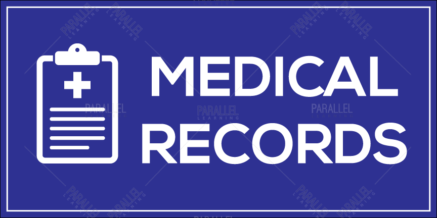 Record Section Signage Medical Records Signage | Medical Records sticker & posters