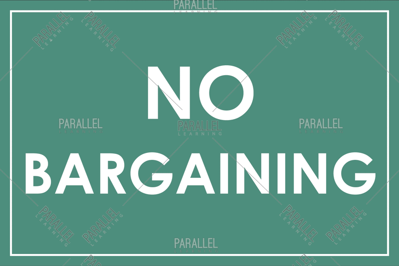No Bargaining - Parallel Learning