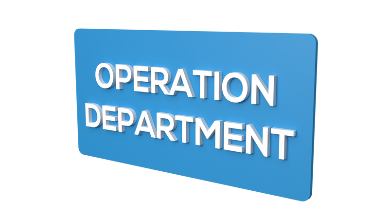 Operation Department | Operation Department Signage