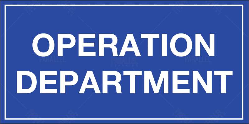 Operation Department - Parallel Learning