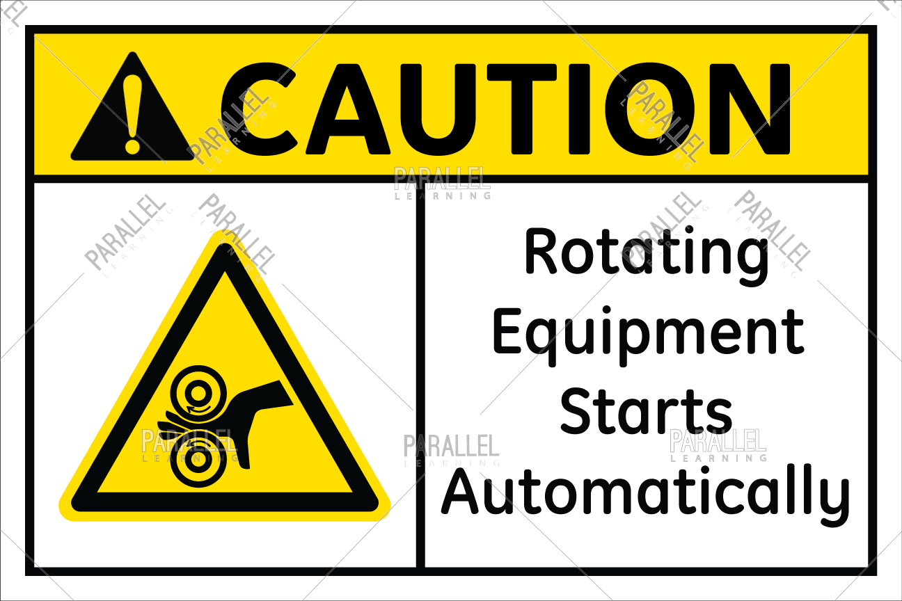 Caution Rotating Equipment Starts Automatically