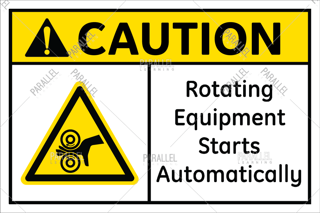 Caution Rotating Equipment Starts Automatically