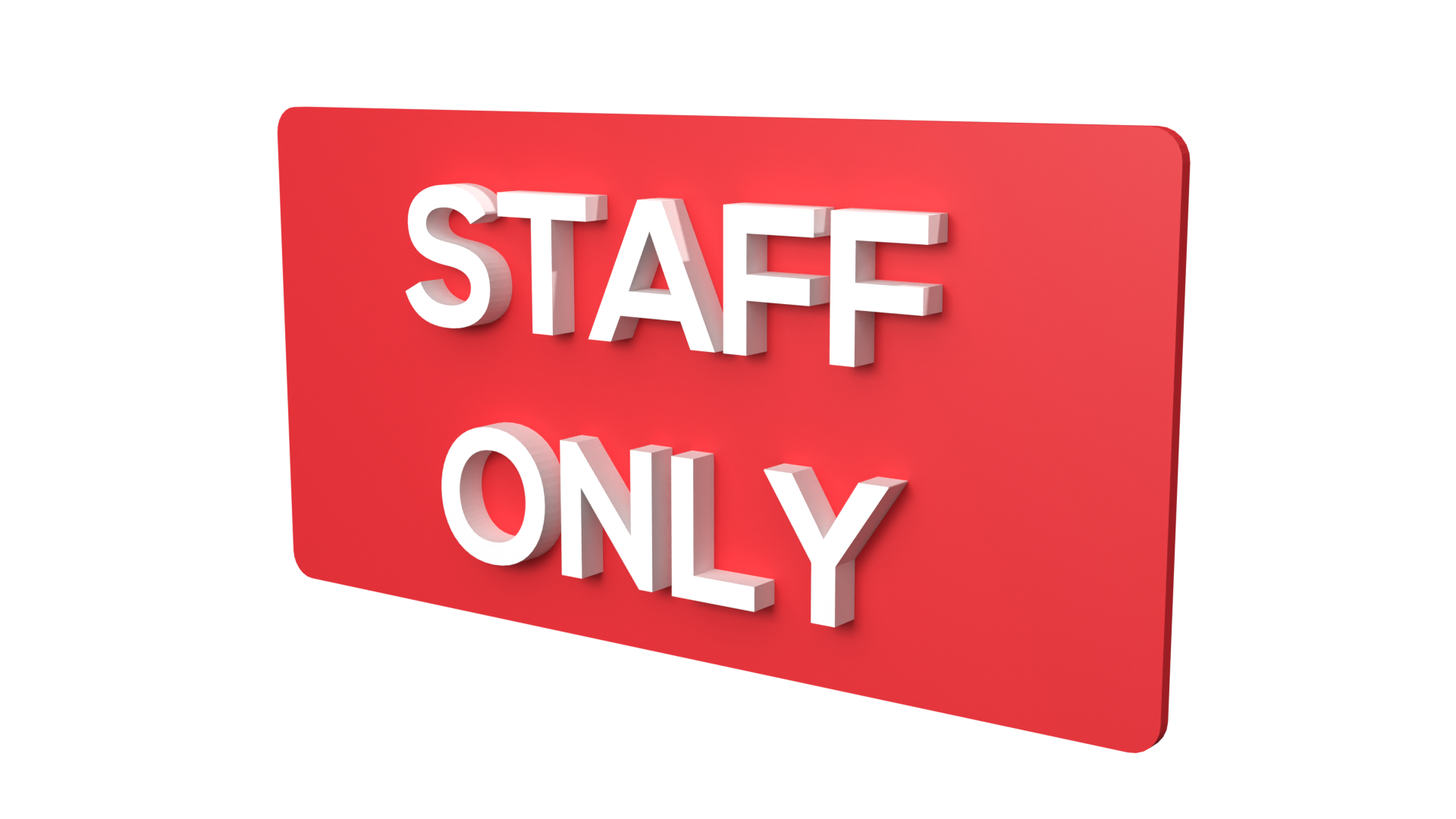 Staff Only acrylic signs | Staff Only signage | Staff Only signboard