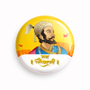 Chattrapati Shivaji Maharaj | Round pin badge | Size - 58mm - Parallel Learning