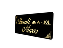 Golden Acrylic Name Plate | Size 10 X 5 inch & 12 X 6 inch_Style_001