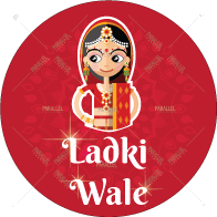 Ladki wale Round Badge (58mm) - Parallel Learning