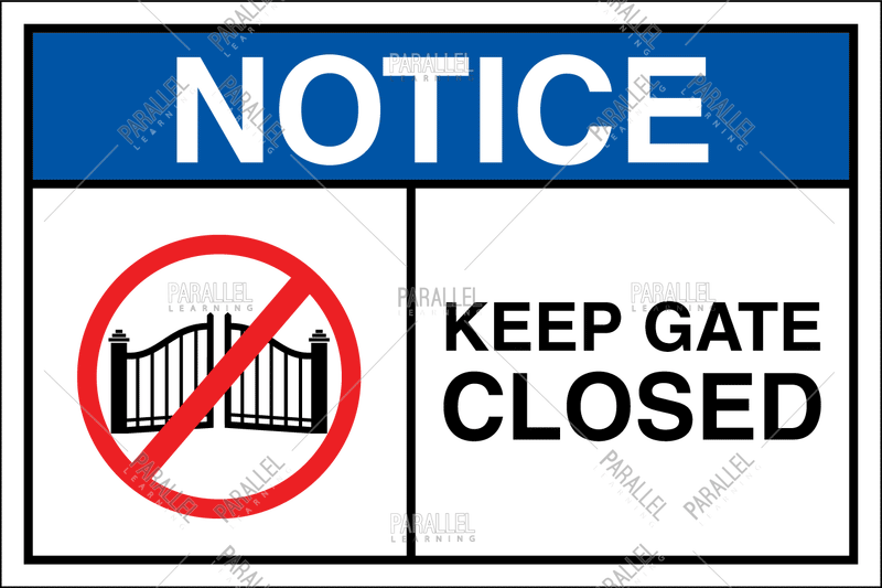 Housing Society - Keep gate closed - Parallel Learning