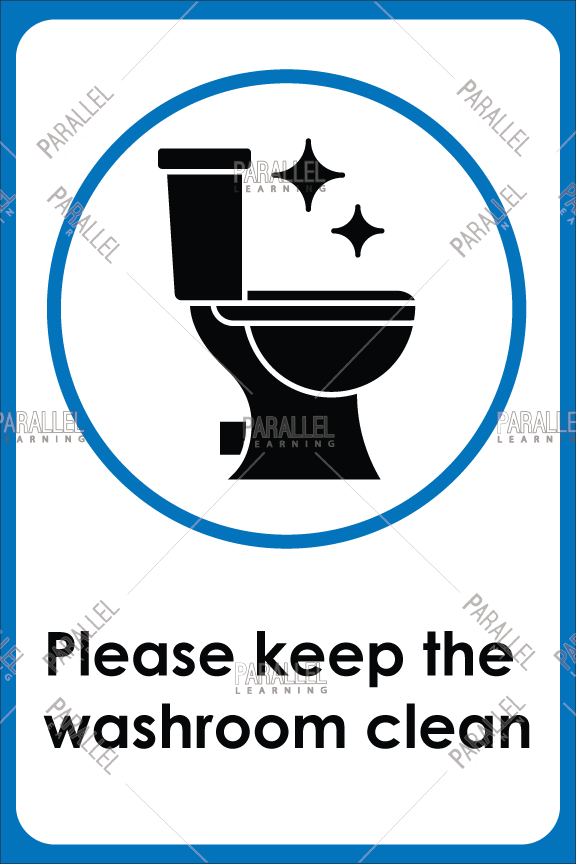 Keep Washroom Clean signage | Keep Washroom Clean sticker & poster
